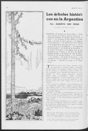Los árboles históricos en la Argentina : (Del libro "El Culto al Árbol").