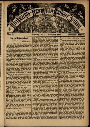 Zweite Ausgabe vom Samstag, den 24. November 1888.