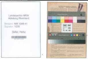 Entnazifizierung Heinz Geller , geb. 06.07.1912 (Polizist)