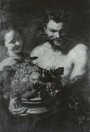 Satyr und Mädchen mit dem Fruchtkorbe
