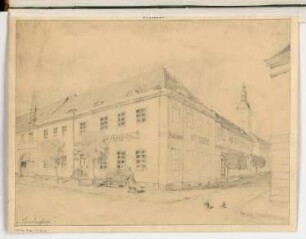 Gasthaus in einer Kleinstadt Monatskonkurrenz November 1917: Perspektivische Ansicht