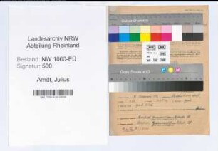Entnazifizierung Julius Arndt, geb. 09.11.1896 (Werksarbeiter)