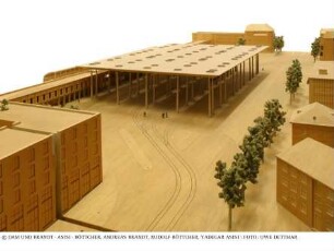 Bahnhof Kassel-Wilhelmshöhe (Bahnhofsvorplatz) - Modell der Gesamtanlage mit Umgebung