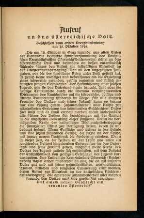 5, Aufruf an das österreichische Volk