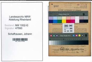 Entnazifizierung Johann Schafhausen, geb. 11.05.1899 (Schreiner)