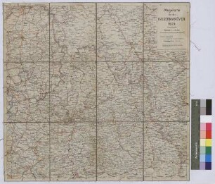 Wegkarte für des Kaisermanöver 1909