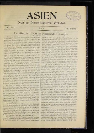 1913, Oktober No. 4 XIII. Jahrgang.