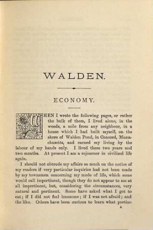 Walden : By Henry David Thoreau. With an introd. note by Will H. Dircks