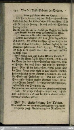 Von der Auferstehung der Todten