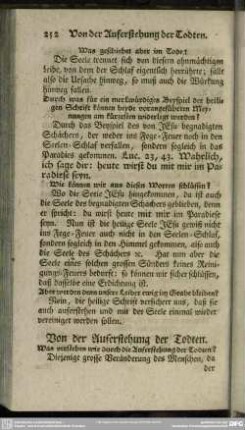 Von der Auferstehung der Todten