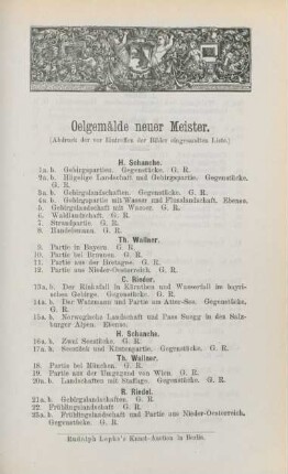 Oelgemälde neuer Meister