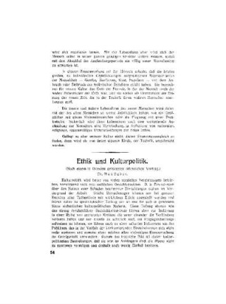 Ethik und Kulturpolitik : (nach einem in Dresden gehaltenen öffentlichen Vortrag)