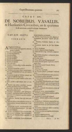 Caput XIV. De Nobilibus, Vasallis, & Hanseaticis Civitatibus, an & quatenus ii ab onerum contributione immunes sint?
