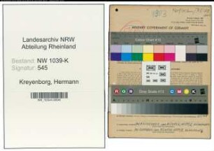 Entnazifizierung Hermann Kreyenborg , geb. 13.11.1889 (Bibliotheksrat)