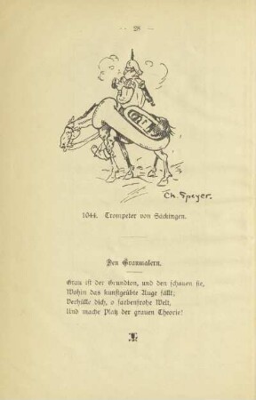 1044. Trompeter von Säckingen. Ch. Speyer
