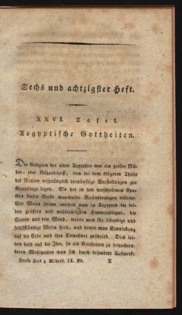 Sechs und achtzigster Heft.
