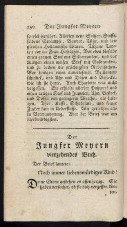 Der Jungfer Meyern vierzehendes Buch.