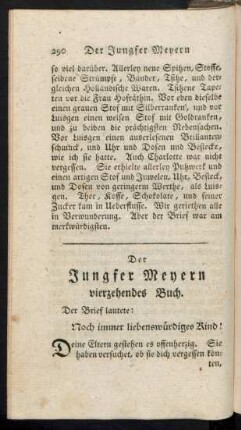 Der Jungfer Meyern vierzehendes Buch.