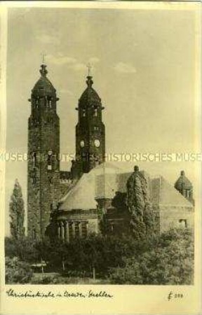 Ansicht der Christuskirche in Dresden-Strehlen
