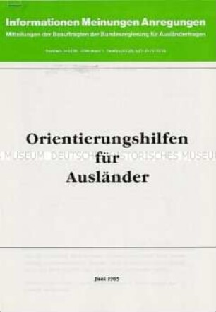 Informationsblatt für Ausländer - Sachkonvolut