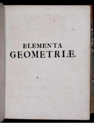Elementa Geometriae.
