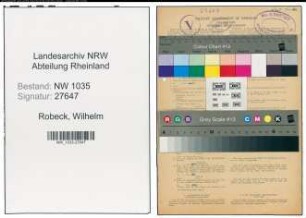 Entnazifizierung Wilhelm Robeck , geb. 27.03.1906 (Schlosser)