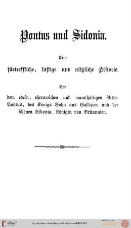 Pontus und Sidonia
