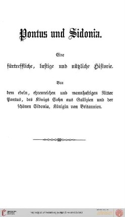 Pontus und Sidonia