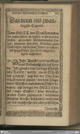 Das neun und zwantzigste Capitel. Von der Christlichen Kirchen