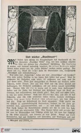 32: Und wieder "Kunstwart"!