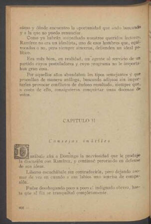 Capítulo II - Consejos inútiles