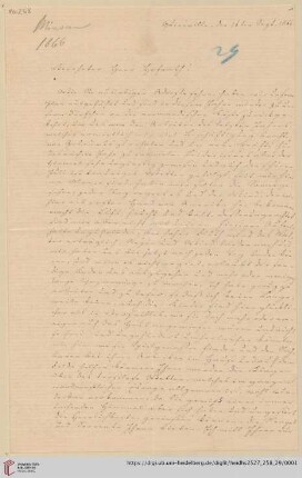 Brief von Johann Friedrich Minssen an Georg Gottfried Gervinus