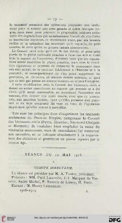 Séance du 10 mai 1918