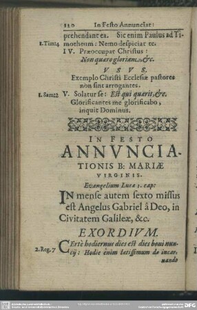 In Festo Annunciationis B: Mariae Virginis