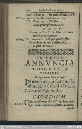 In Festo Annunciationis B: Mariae Virginis