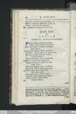 Ode XXV. Ad Lydiam.