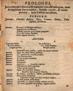 Sigebertus A Patre In Vindictam commissi Sceleris occisus : Tragoedia. Eminentissimo, ac Serenissimo Domino Domino Joanni Theodoro, S.R.E. Cardinali, Episcopo Frisingensi, Ratisbonensi, & Leodiensi ... In humillimum obsequium dedicatus A Musis Benedictinis Episcopalis Lycei Frisingensis Die 3. & 5. Septembris, Anno MDCCLIII.