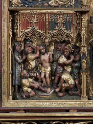 Hochaltar des Frankfurter Doms — Passion Christi in fünf Szenen — Geißelung Christi
