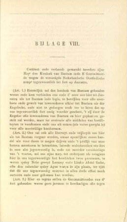 Bijlage VIII. Contract ende verbondt gemaeckt tusschen zijne Mayt den koninck van Bantam ...