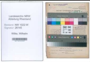 Entnazifizierung Wilhelm Wilke , geb. 23.04.1906 (Technischer Angestellter)
