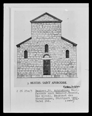 Béziers, Kirche Saint-Aphrodise, Westfassade