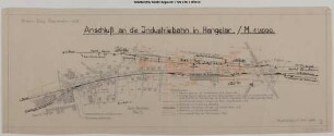 Hangelar, Bahnhof (neu): Anschluss an die Industriebahn in Hangelar. Kleinbahn Beuel - Großenbusch.
