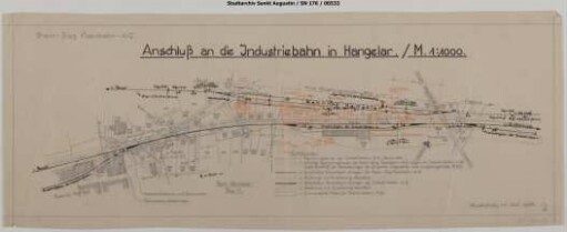 Hangelar, Bahnhof (neu): Anschluss an die Industriebahn in Hangelar. Kleinbahn Beuel - Großenbusch.