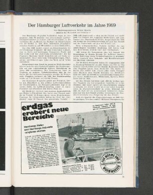 Der Hamburger Luftverkehr im Jahre 1969