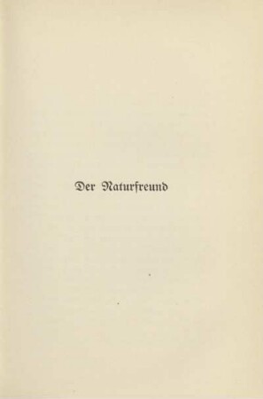 Der Naturfreund