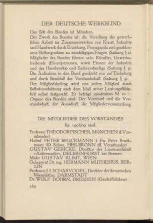 Die Mitglieder des Vorstandes