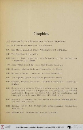 Graphica (Nr. 1129-1170)