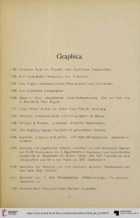 Graphica (Nr. 1129-1170)