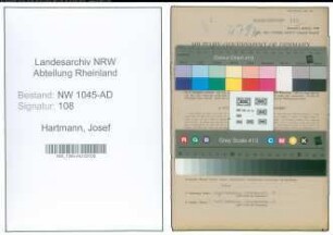 Entnazifizierung Josef Hartmann , geb. 23.07.1906 (Kraftfahrer)