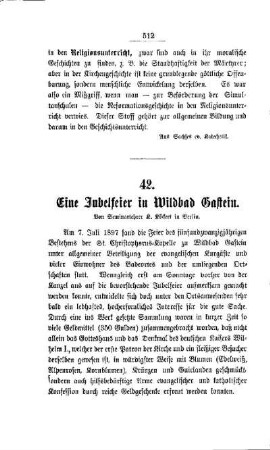Eine Jubelfeier in Wildbad Gastein